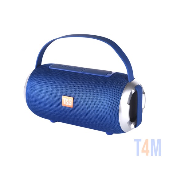 ALTAVOZ INALÁMBRICO T&G TG-509/TG509 FM/AUX/USB/TARJETA DE MEMORIA AZUL